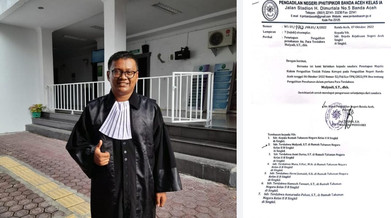 You are currently viewing Hakim Kabulkan Permintaan Tahanan Kota Tujuh Pokja ULP Setdakab Aceh Singkil