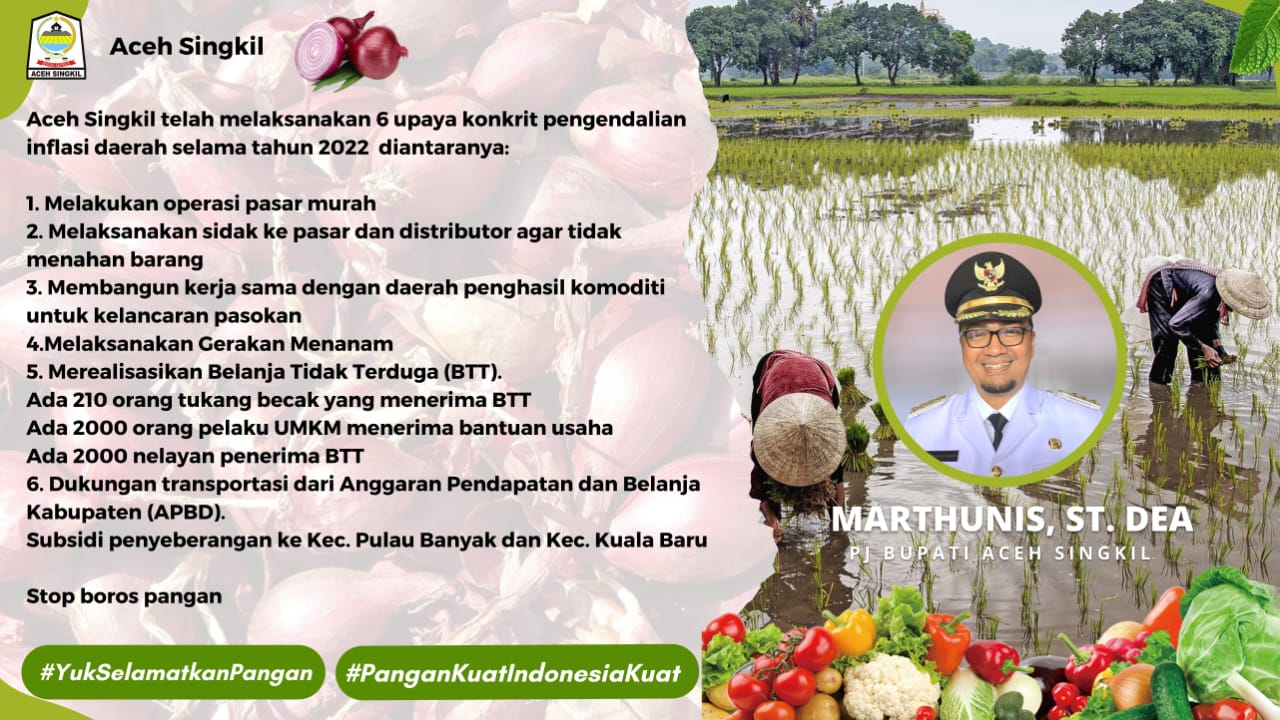 You are currently viewing Aceh Singkil Peringkat Pertama Penyampaian Laporan Upaya Pengendalian Inflasi ke Kemendagri