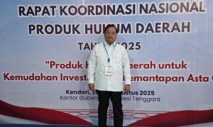 Read more about the article Dorong Iklim Investasi, Bupati Aceh Singkil Ikuti Rakornas Produk Hukum Daerah di Kendari