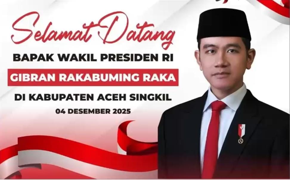 You are currently viewing Besok Wapres Gibran ke Aceh Singkil
