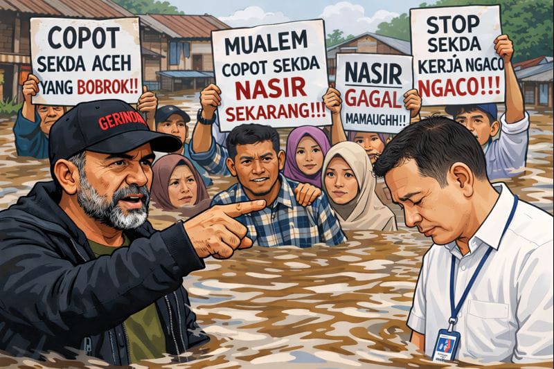 You are currently viewing Desakan Copot Sekda Aceh Menguat di Tengah Sorotan Penanganan Bencana