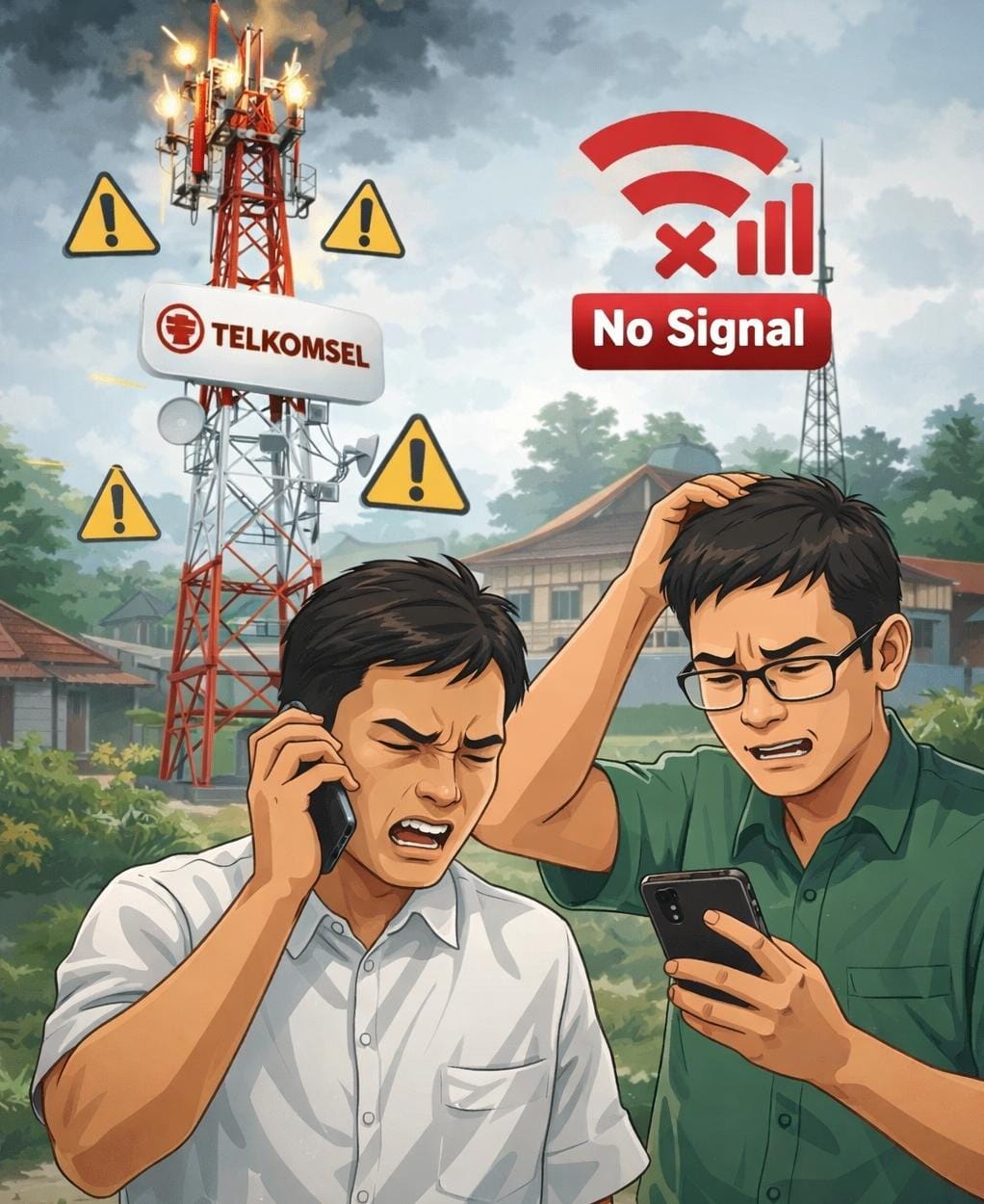 You are currently viewing Tower Telkomsel di Danau Paris Padam, Warga Keluhkan Gangguan Jaringan