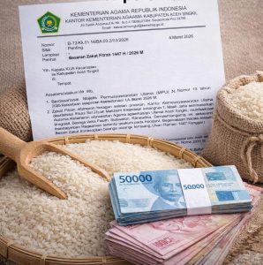 Read more about the article Kemenag Aceh Singkil Tetapkan Zakat Fitrah 2026: Beras 2,8 Kg atau Rp114 Ribu per Jiwa