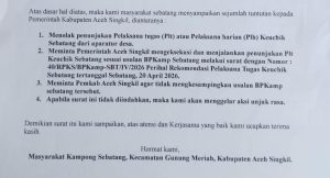 Warga Sebatang Tolak Plt Keuchik dari Unsur Perangkat Desa