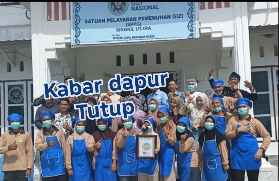 SPPG Singkil Utara Tutup Permanen, Layanan MBG untuk 1.500 Penerima Manfaat Terhenti