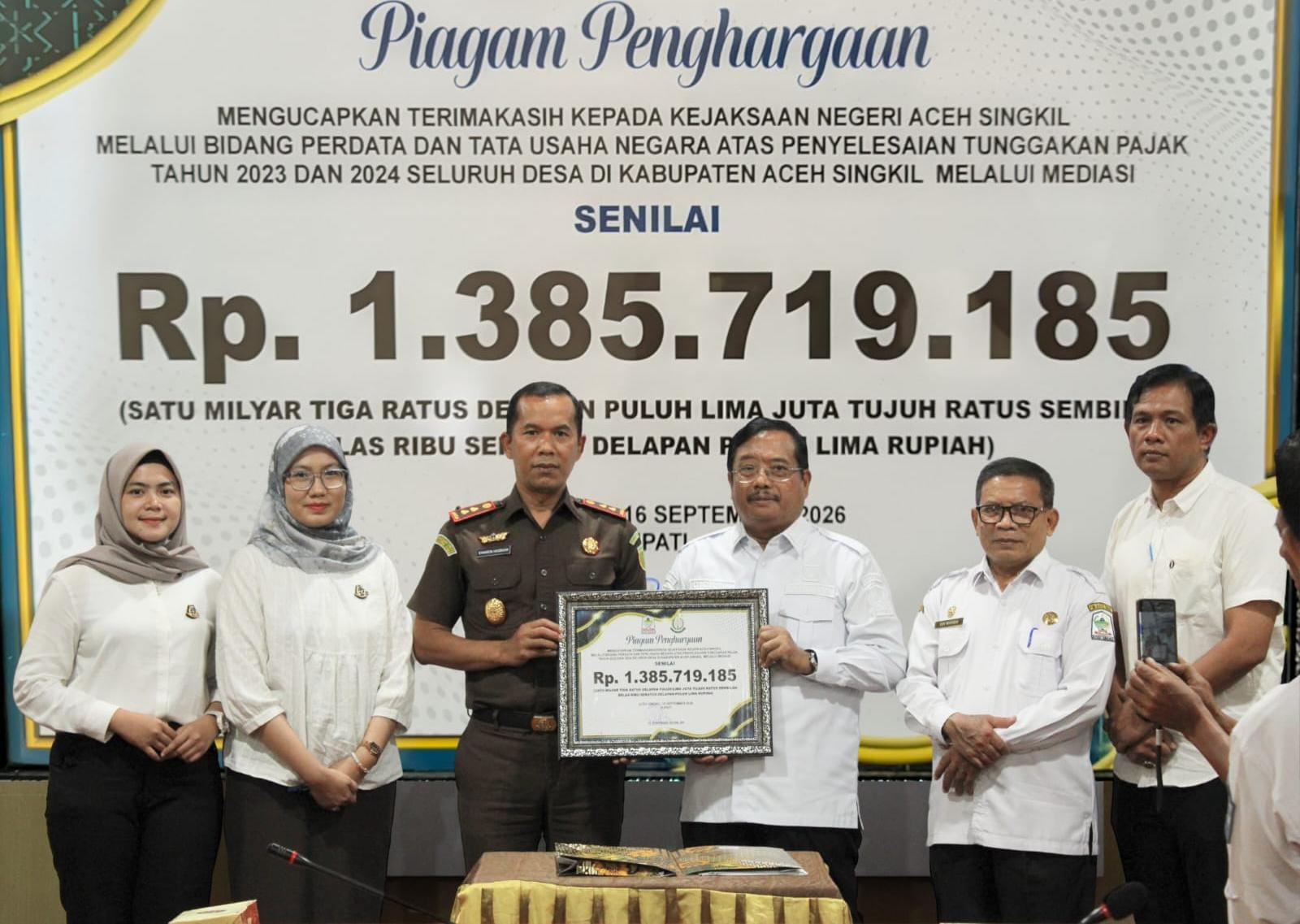 You are currently viewing Kejari Aceh Singkil Pulihkan Tunggakan Pajak Desa Rp1,38 Miliar