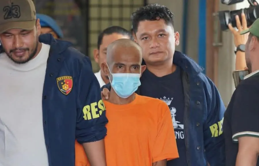 Tim Resmob Satreskrim Polres Subulussalam mengamankan pelakudi Medan lDok.Polres Subulussalam
